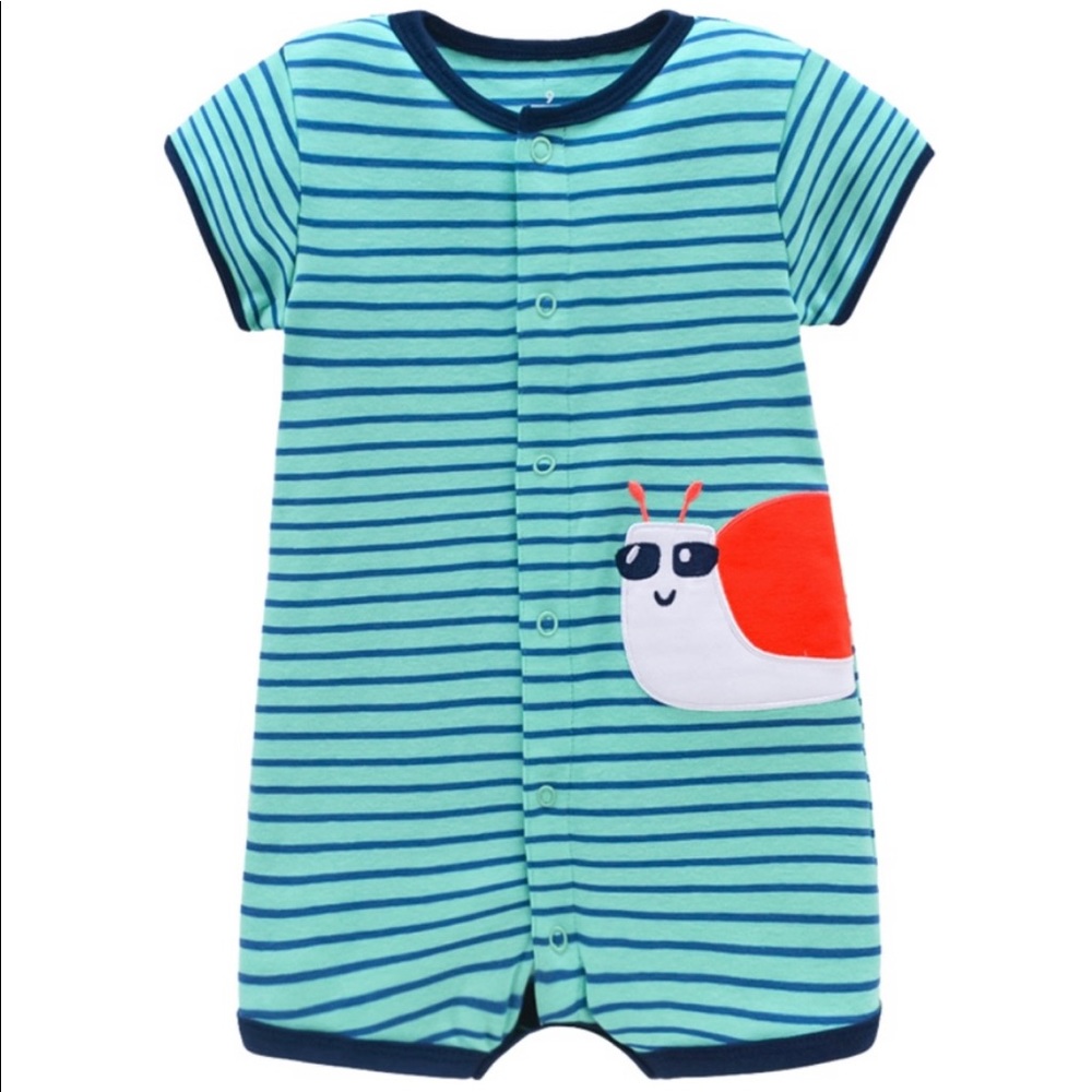 Baby Romper w/‎ Snail appliqué